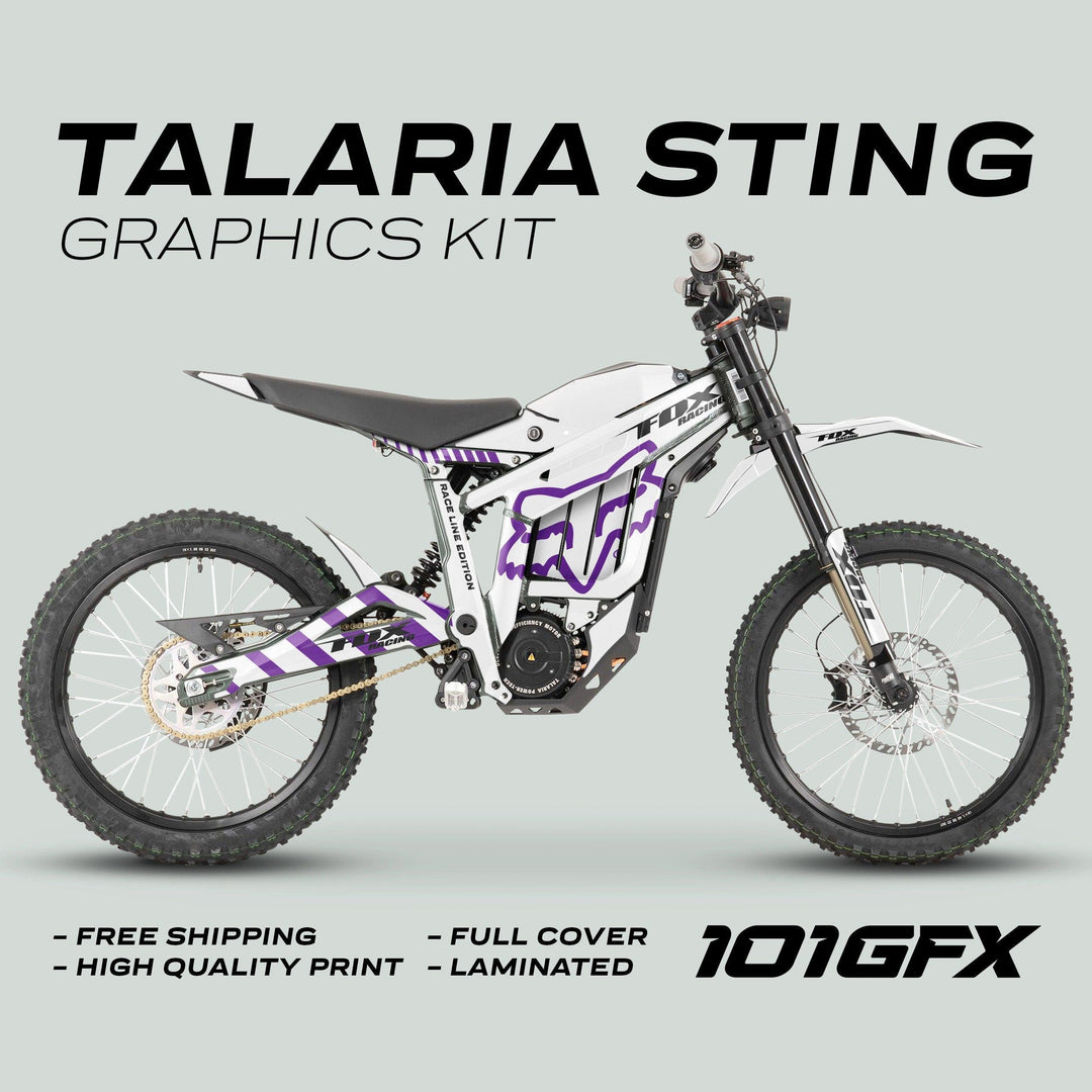 Talaria Sting MX3 MX4 Graphics Kit FOX Raceline White Purple
