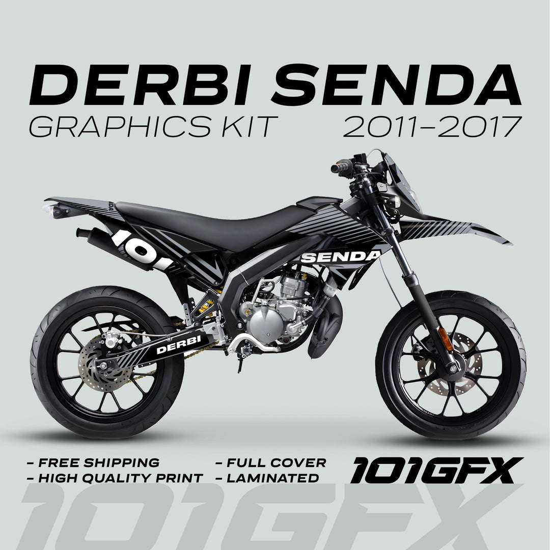 Derbi Senda Graphics Kit X-Treme 2011-2017 LINE SPACE Black Grey