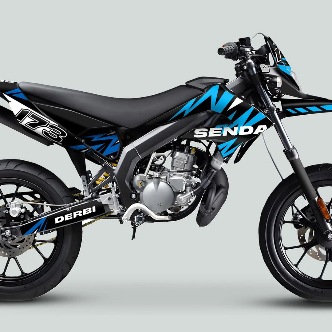 Derbi Senda Graphics Kit X-Treme 2011-2017 LIGHTNING BLUE CYAN
