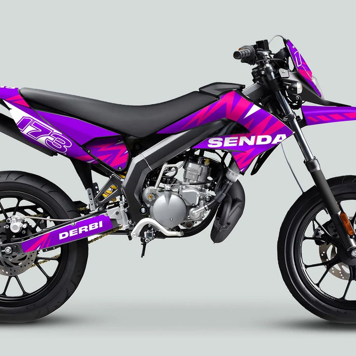 Derbi Senda Graphics Kit X-Treme 2011-2017 LIGHTNING PURPLE MAGENTA