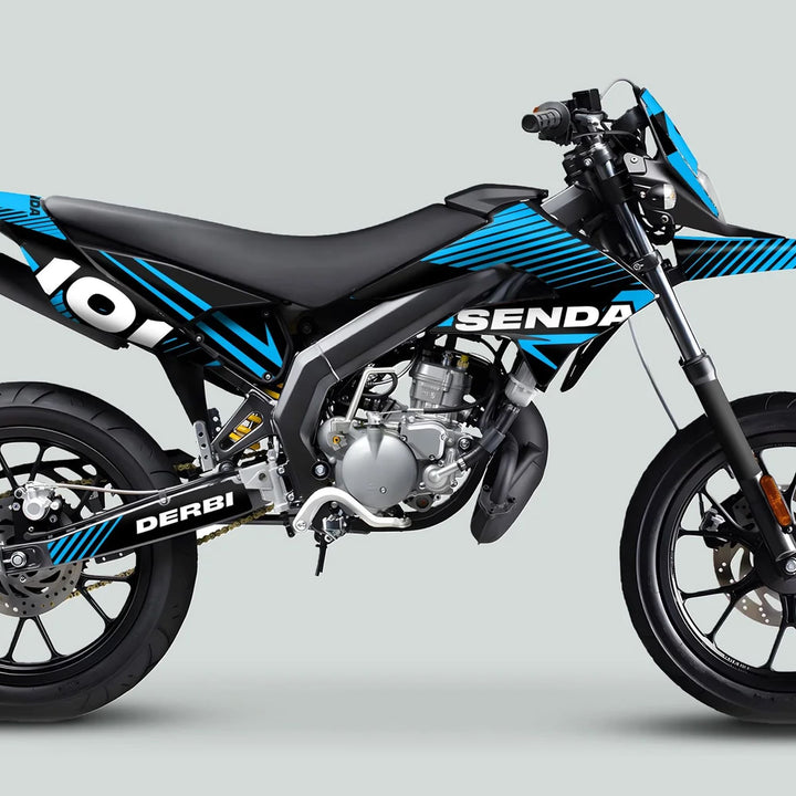 Derbi Senda Graphics Kit X-Treme 2011-2017 LINE SPACE Black Cyan
