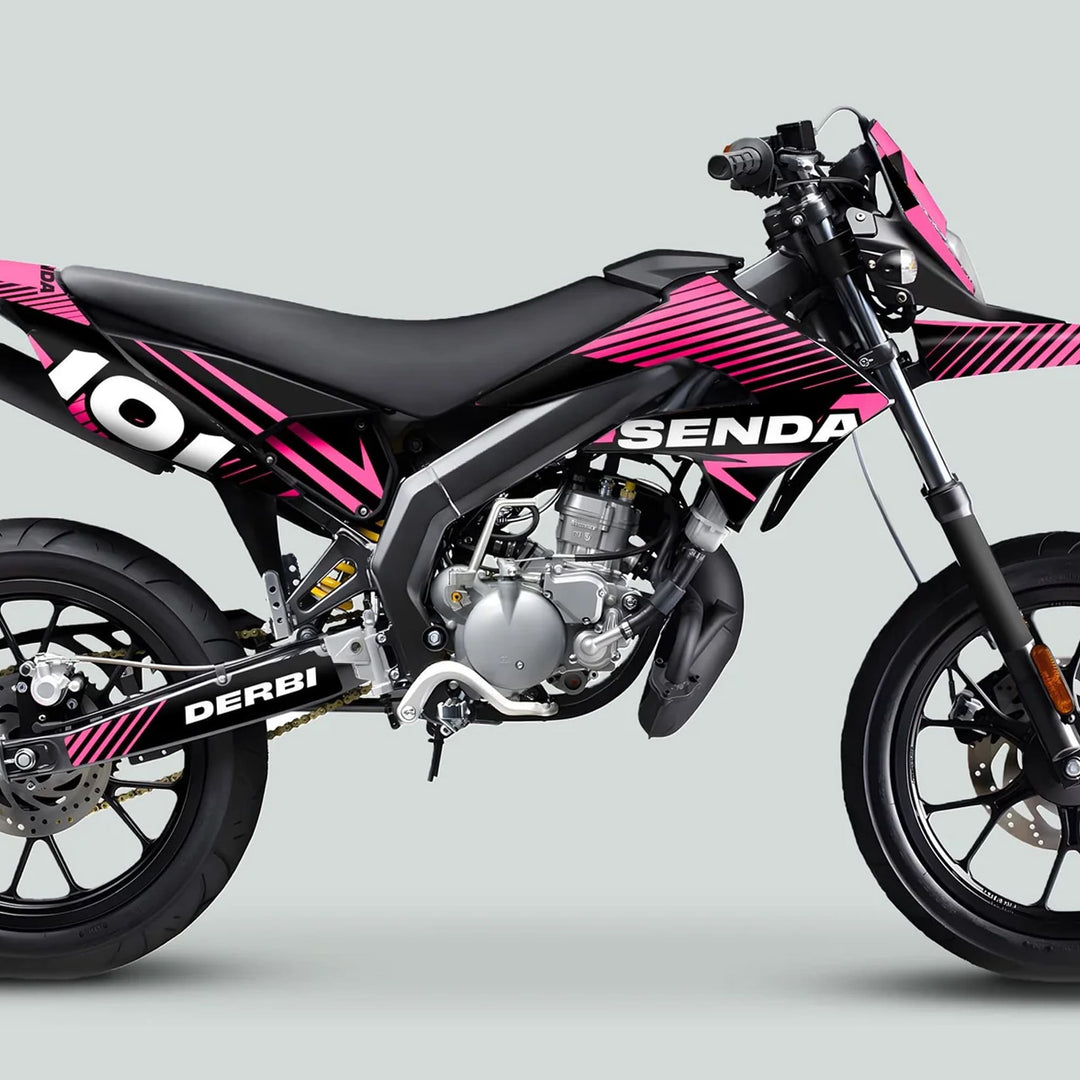 Derbi Senda Graphics Kit X-Treme 2011-2017 LINE SPACE Black Pink