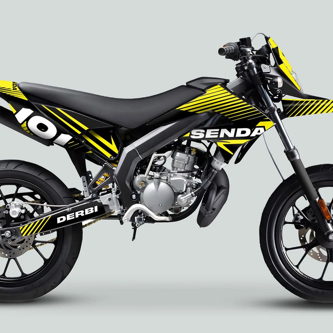 Derbi Senda Graphics Kit X-Treme 2011-2017 LINE SPACE Black Yellow