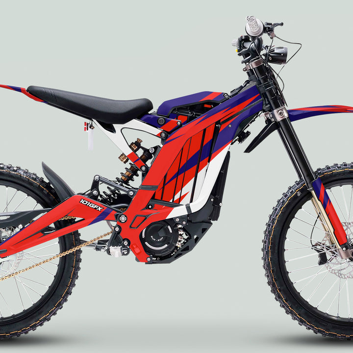 Surron Light Bee X Graphics Kit CRACK Blue Red