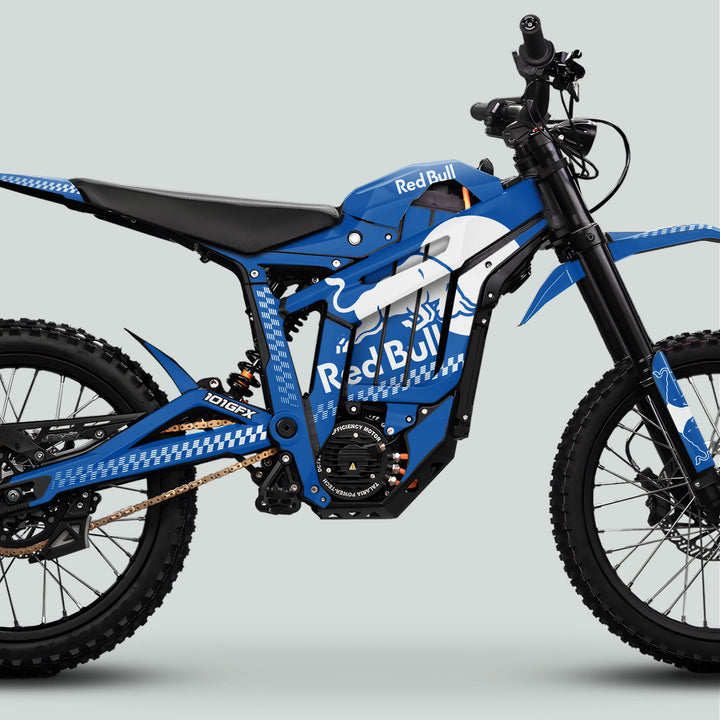 Talaria Sting MX5 PRO Graphics Kit RBULL MONO Blue White Decals