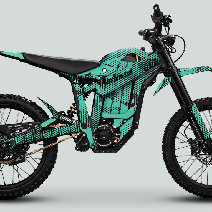 Talaria Sting MX5 PRO Graphics Kit HEXOCAM MINT Decals