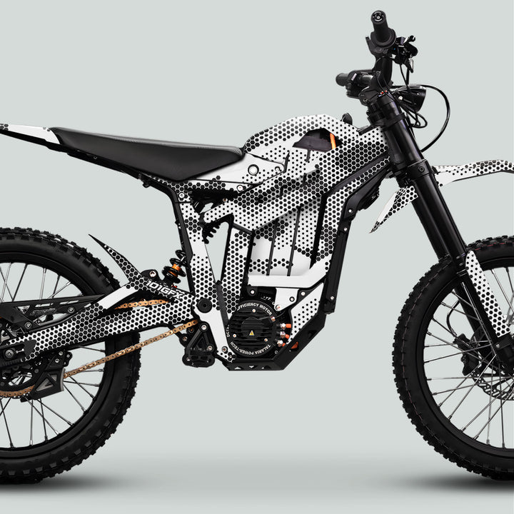 Talaria Sting MX5 PRO Graphics Kit HEXOCAM WHITE Decals