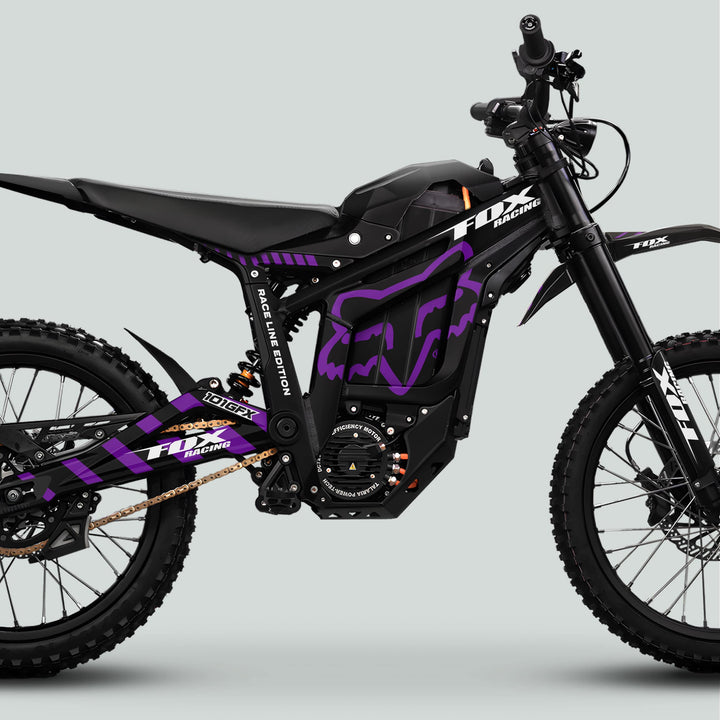 Talaria Sting MX5 PRO Graphics Kit FOX RACELINE Black Purple Decals