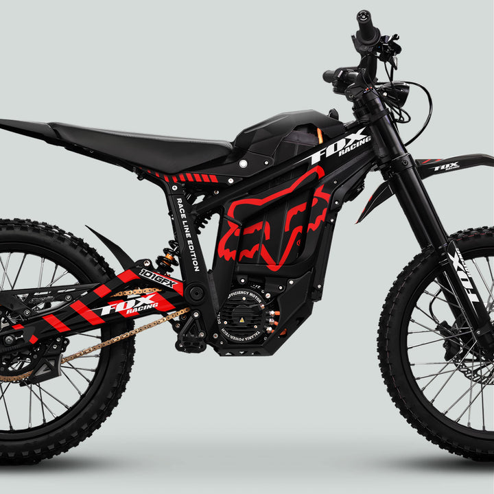 Talaria Sting MX5 PRO Graphics Kit FOX RACELINE Black Red Decals