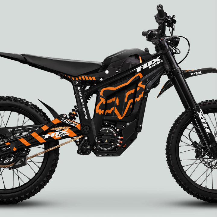 Talaria Sting MX5 PRO Graphics Kit FOX RACELINE Black Orange Decals