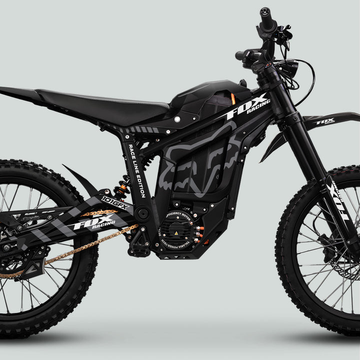 Talaria Sting MX5 PRO Graphics Kit FOX RACELINE Black Grey Decals