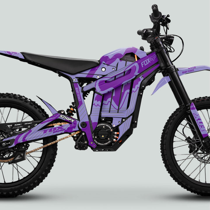 Talaria Sting MX5 PRO Graphics Kit FOX STRIPES Duo Purple Decals