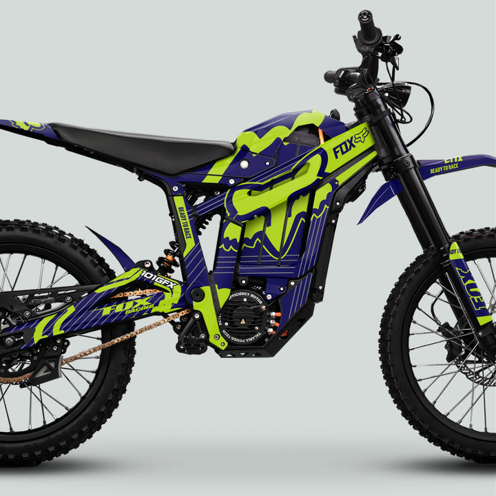 Talaria Sting MX5 PRO Graphics Kit FOX STRIPES Navy Green Decals