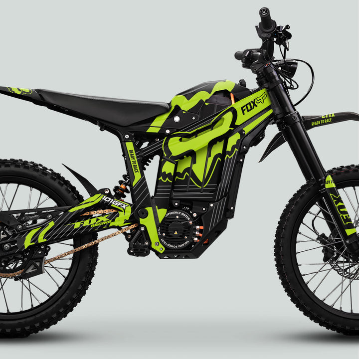 Talaria Sting MX5 PRO Graphics Kit FOX STRIPES Black Green Decals