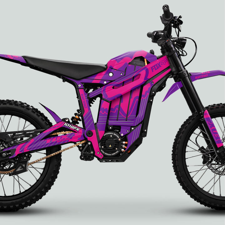 Talaria Sting MX5 PRO Graphics Kit FOX STRIPES Purple Magenta Decals