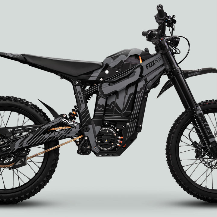 Talaria Sting MX5 PRO Graphics Kit FOX STRIPES Black Grey Decals