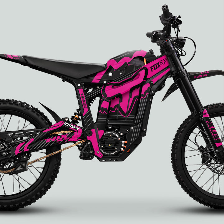 Talaria Sting MX5 PRO Graphics Kit FOX STRIPES Black Magenta Decals