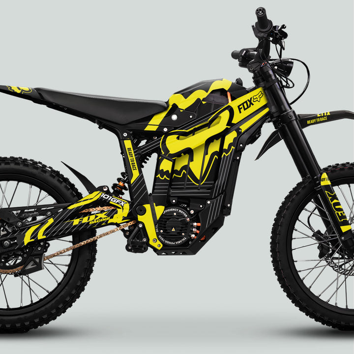 Talaria Sting MX5 PRO Graphics Kit FOX STRIPES Black Yellow Decals