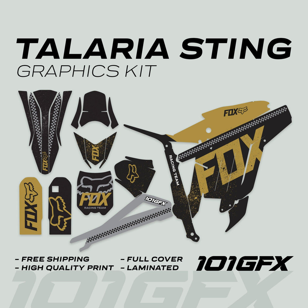 Talaria Sting R Graphics Kit FOX DUST Black Gold