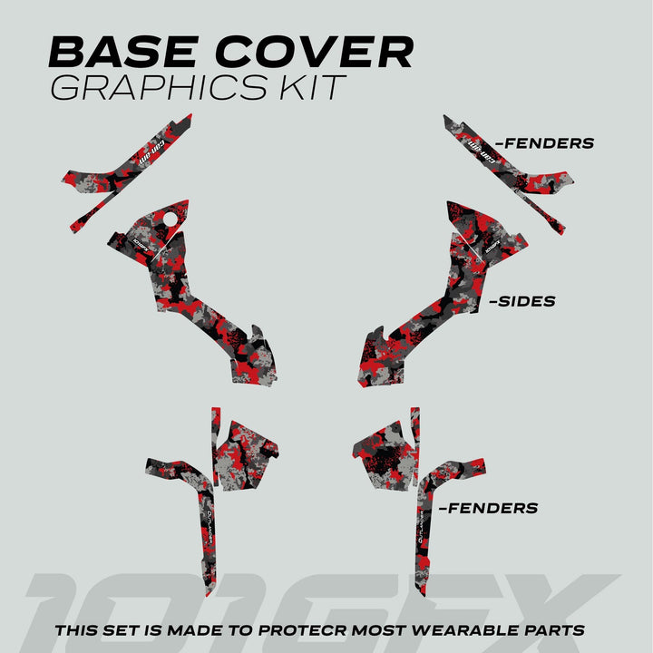 Can-Am OUTLANDER Graphics kit SPLAT CAMO Red