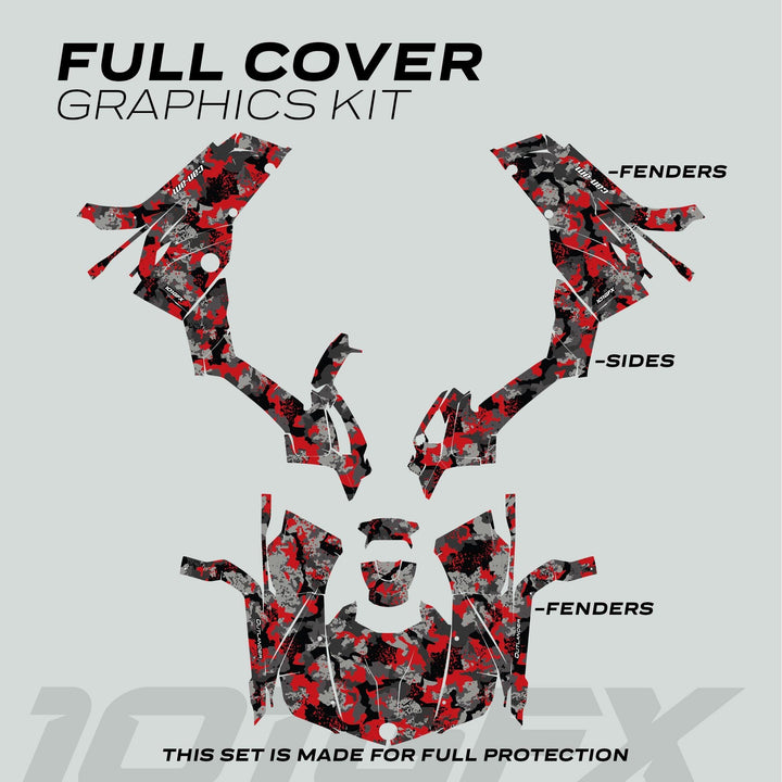 Can-Am OUTLANDER Graphics kit SPLAT CAMO Red