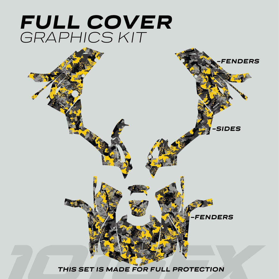 Can-Am OUTLANDER Graphics kit SPLAT CAMO Yellow