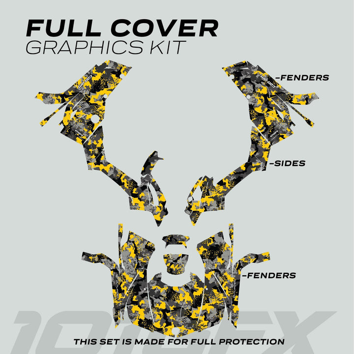 Can-Am OUTLANDER Graphics kit SPLAT CAMO Yellow