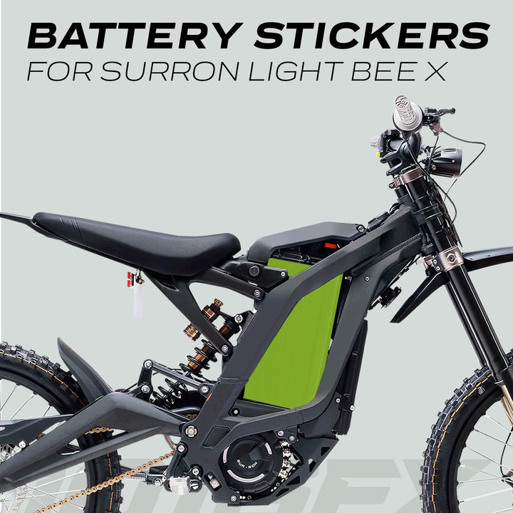 Surron Light Bee X Battery Stickers SOLID Green