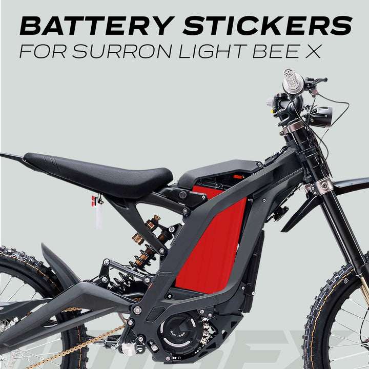 Surron Light Bee X Battery Stickers SOLID Red