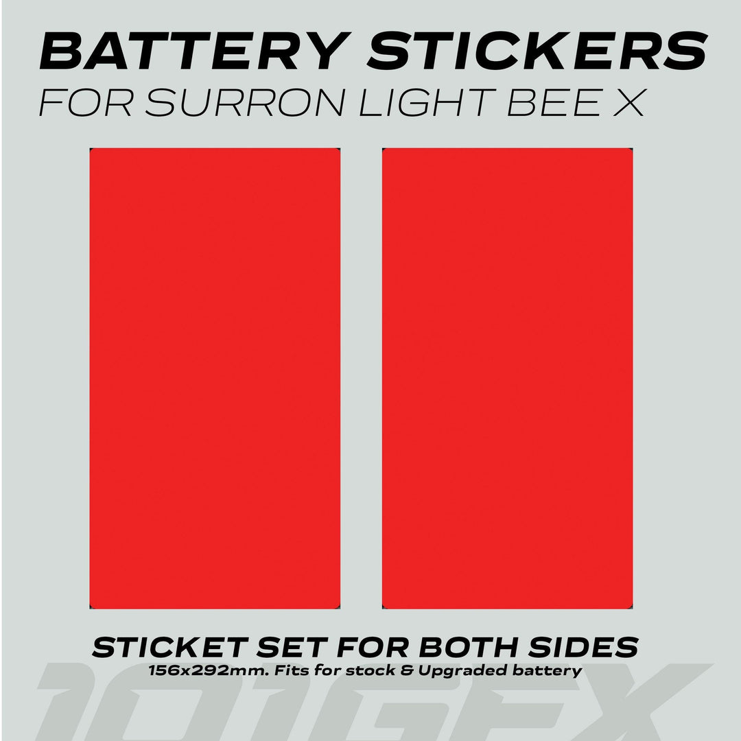 Surron Light Bee X Battery Stickers SOLID Red