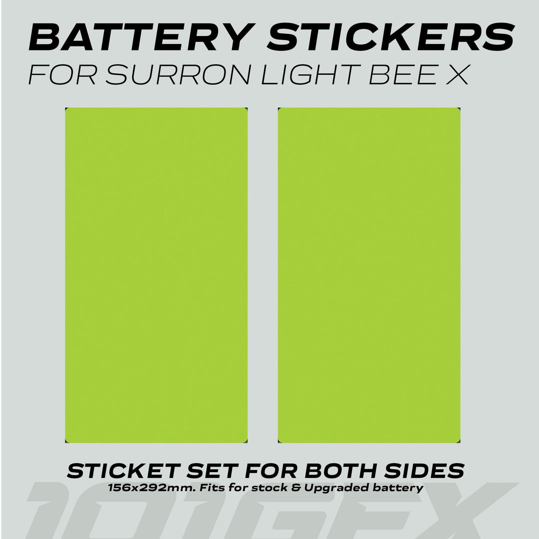 Surron Light Bee X Battery Stickers SOLID Green