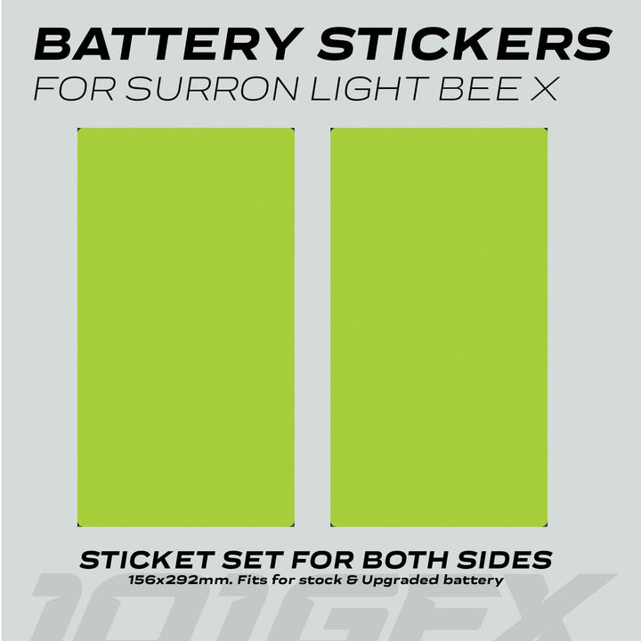 Surron Light Bee X Battery Stickers SOLID Green