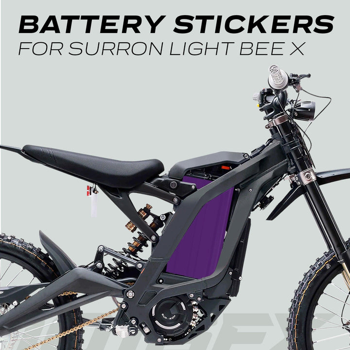 Surron Light Bee X Battery Stickers SOLID Purple
