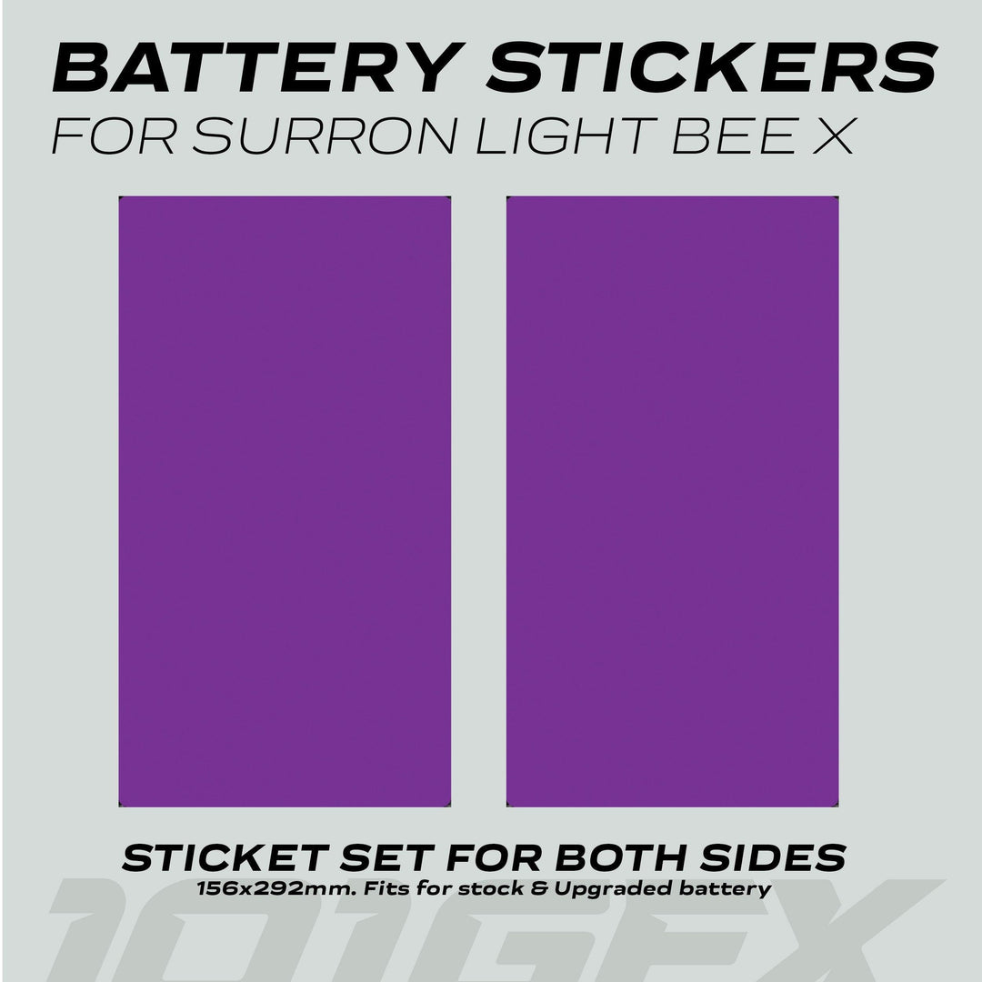 Surron Light Bee X Battery Stickers SOLID Purple
