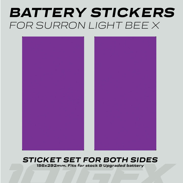 Surron Light Bee X Battery Stickers SOLID Purple