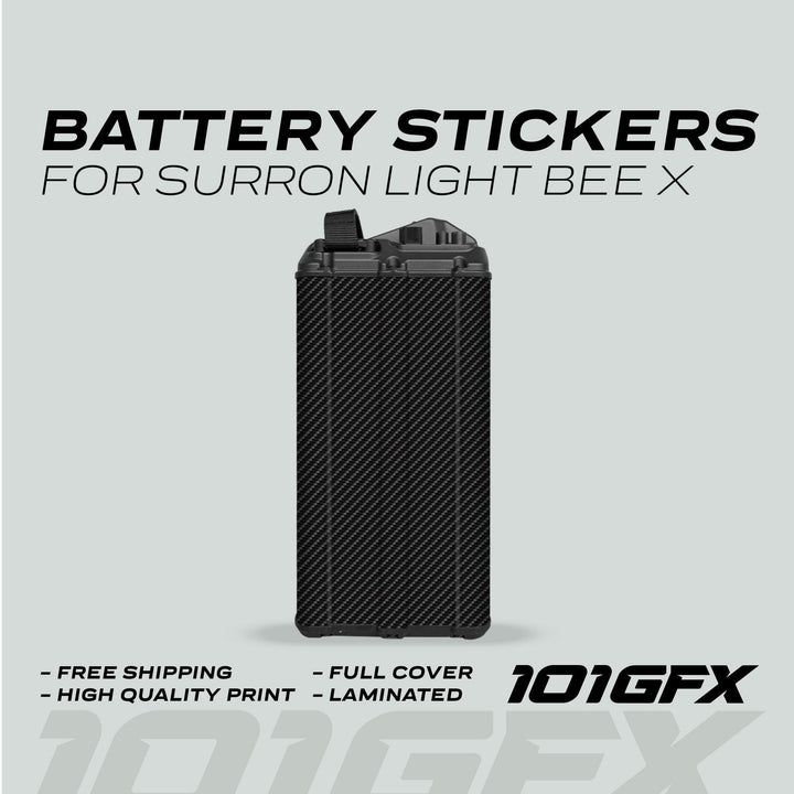 Surron Light Bee X Battery Stickers CARBON