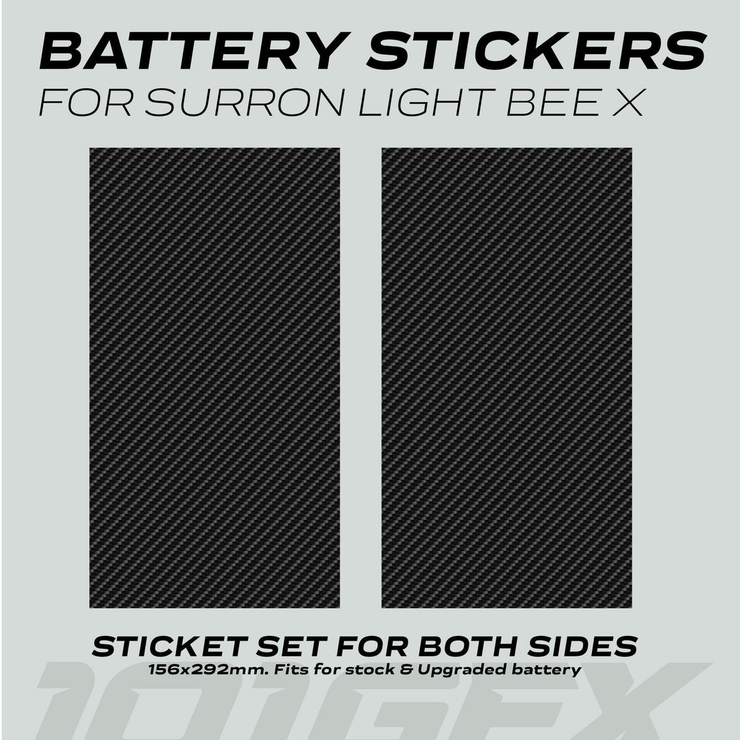 Surron Light Bee X Battery Stickers CARBON