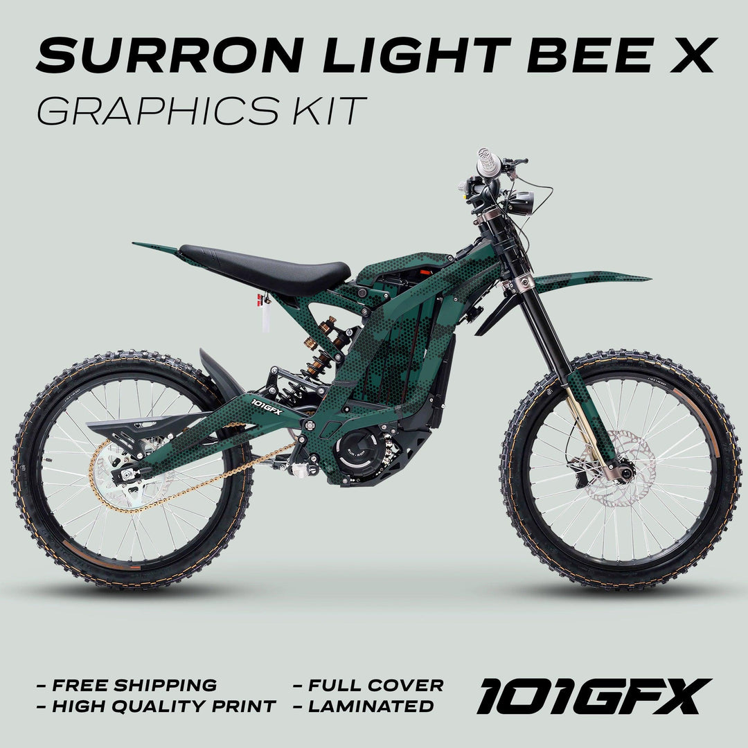 Surron Light Bee X Graphics Kit HEXOCAM AVENTUR