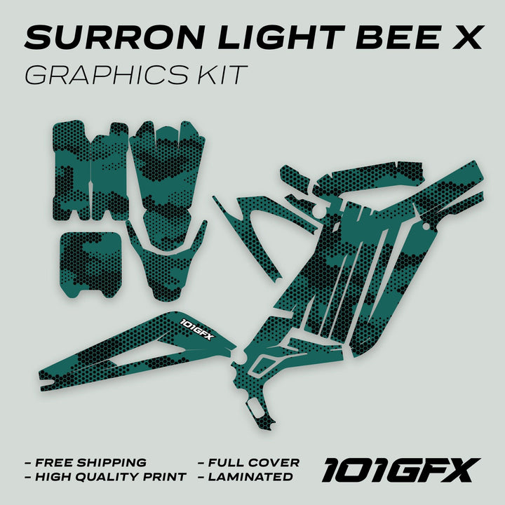 Surron Light Bee X Graphics Kit HEXOCAM AVENTUR