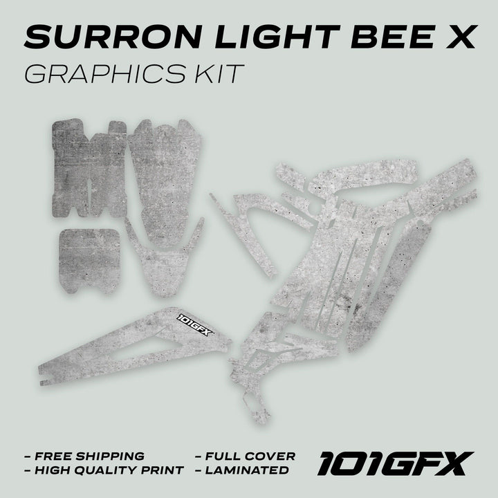 Surron Light Bee X Graphics Kit CONCRETE Grey