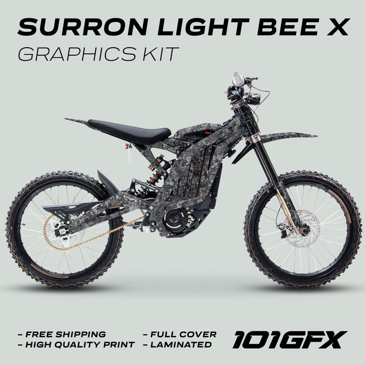 Surron Light Bee X Graphics Kit SQUARE TEK grey