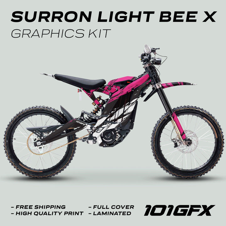 Surron Light Bee X Graphics Kit SLICE BLACK Pink