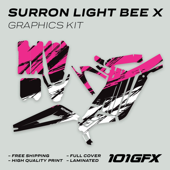 Surron Light Bee X Graphics Kit SLICE BLACK Pink