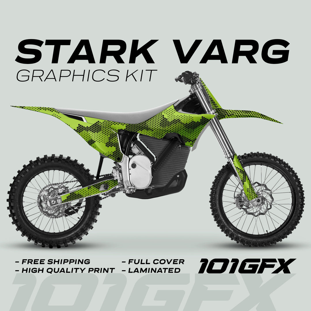 Stark Varg Graphics Kit HEXOCAM GREEN Decals Stickers