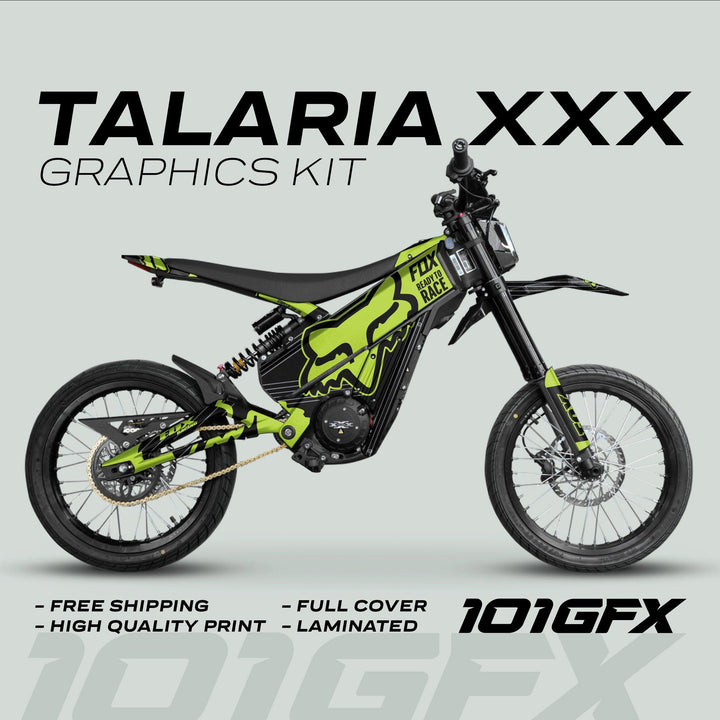 Talaria XXX Graphics Kit FOX STRIPES Black Green