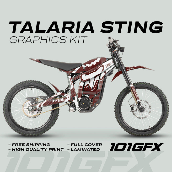 Talaria Sting R Graphics Kit FOX STRIPES Brown White