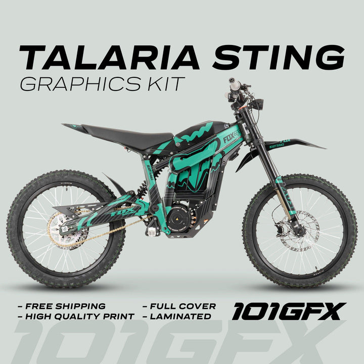 Talaria Sting R Graphics Kit FOX STRIPES Black Mint