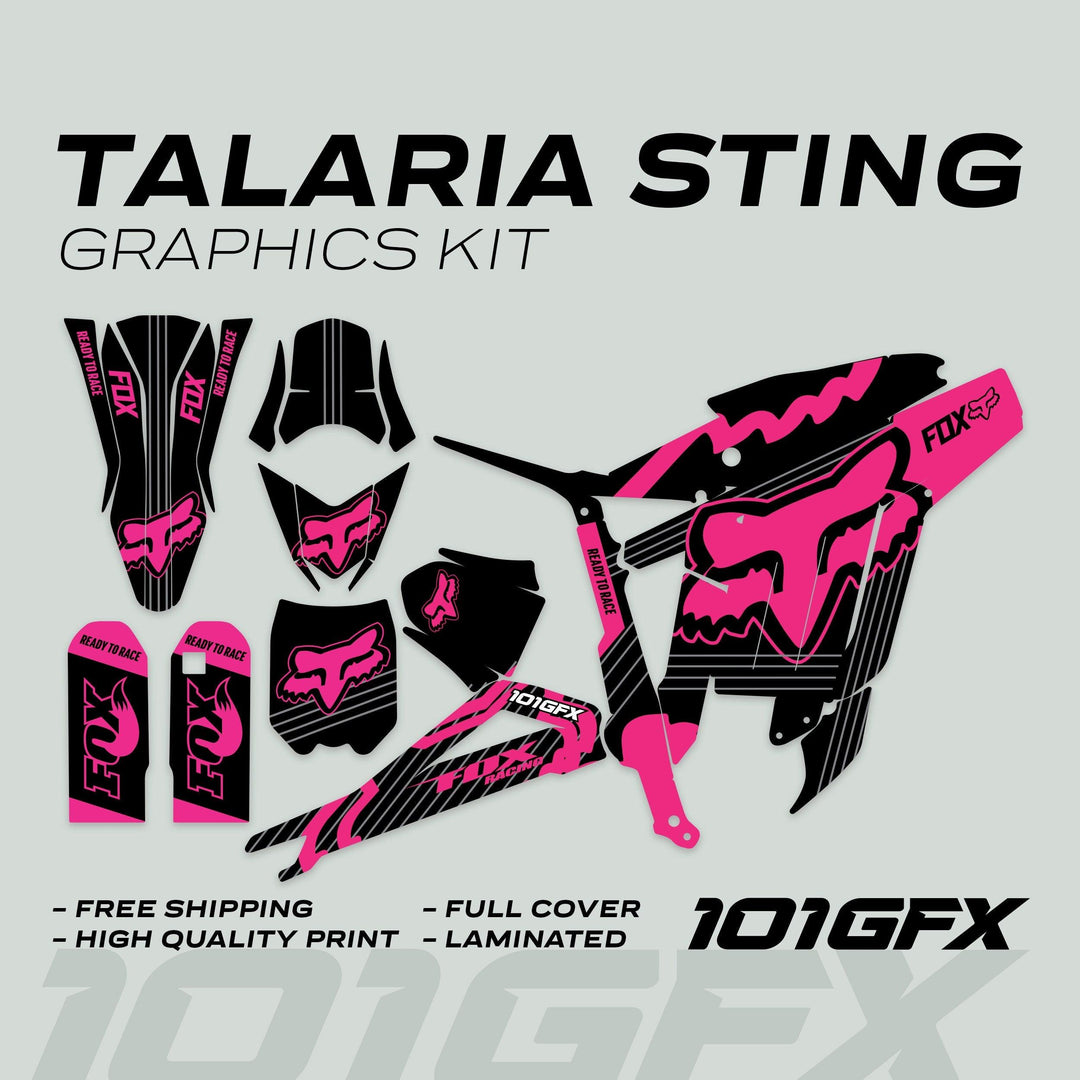Talaria Sting R Graphics Kit FOX STRIPES Black