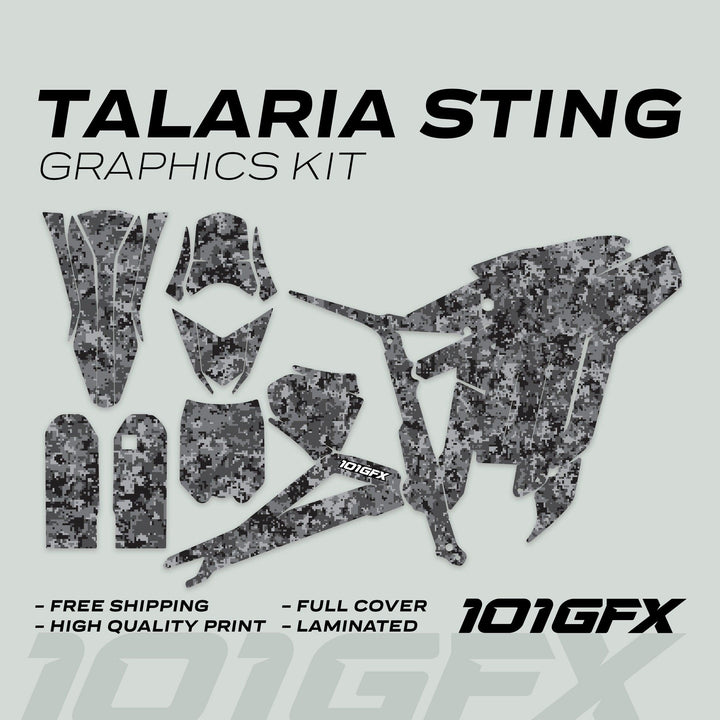 Talaria Sting R Graphics Kit SQUARE TEK Grey
