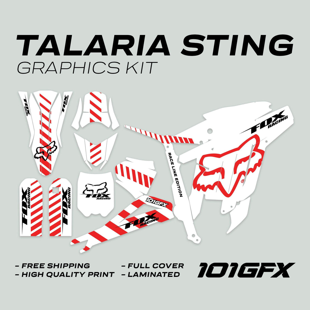 Talaria Sting R Graphics Kit FOX Raceline White Red